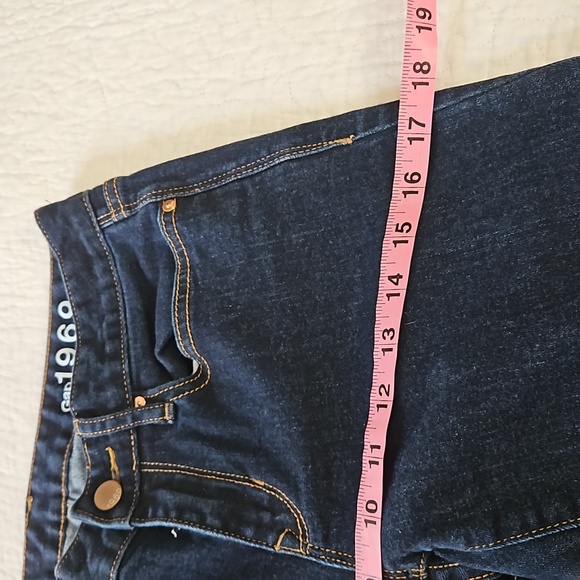 GAP 1969 ALWAYS SKINNY WOMENS JEANS SIZE 26 S DARK BLUE DENIM PRE-OWNED - Picture 16 of 17